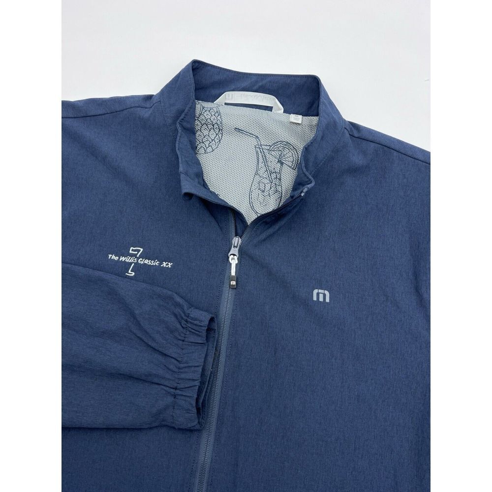 Travis Mathew Golf Jacket‎ Mens XXL 2XL Navy Full Zip Performance Stretch Lined